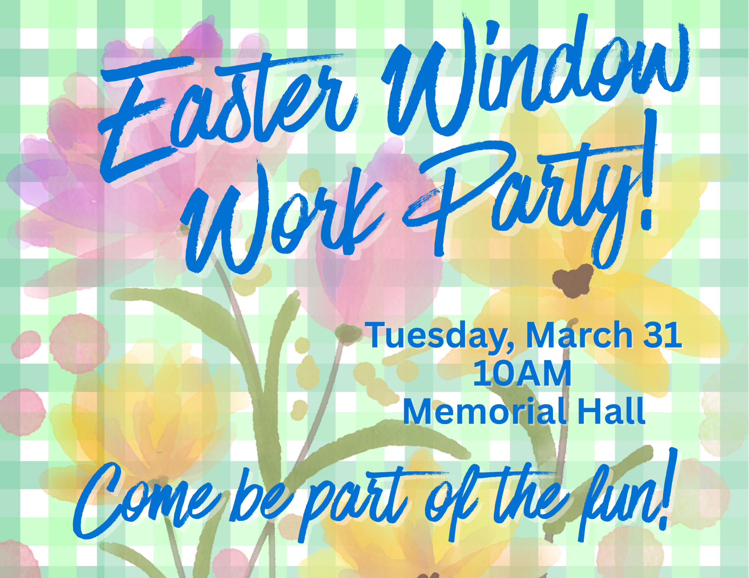 Easter Window Work Party